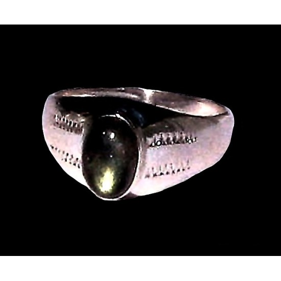 Indian silver jewellery - Indian Spectrolite Ring,Silver mens rings