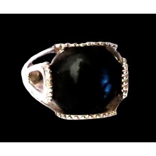 Bague indienne en argent et Labradorite - Bijoux indiens Bague indienne en argent et Labradorite - Bijoux indiens