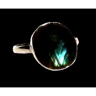 Bague indienne en argent et Labradorite - Bijoux indiens