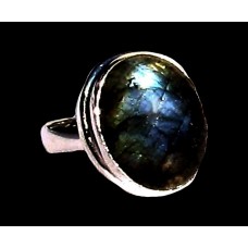 Bague indienne en argent et Labradorite - Bijoux indiens Bague indienne en argent et Labradorite - Bijoux indiens