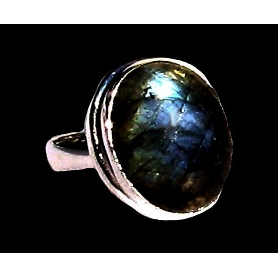 Bague indienne en argent et Labradorite - Bijoux indiens,Bagues indiennes