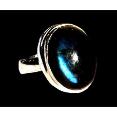 Bague indienne en argent et Labradorite - Bijoux indiens Bague indienne en argent et Labradorite - Bijoux indiens