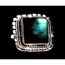 Bague indienne en argent et Labradorite - Bijoux indiens Bague indienne en argent et Labradorite - Bijoux indiens