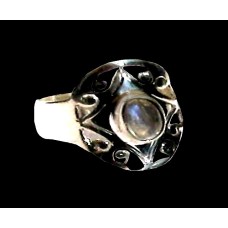 Bague indienne en argent et Labradorite - Bijoux indiens Bague indienne en argent et Labradorite - Bijoux indiens