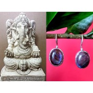 Indian silver jewellery - Indian Spectrolite Earrings