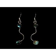 Indian silver jewellery - Earrings spectrolite Indian