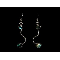 Indian silver jewellery - Earrings spectrolite Indian Indian silver jewellery - Earrings spectrolite Indian