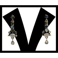 Indian silver jewellery - Earrings spectrolite Indian