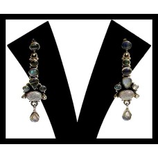 Bijoux indiens - Boucles d'Oreilles indiennes Labradorite Bijoux indiens - Boucles d'Oreilles indiennes Labradorite