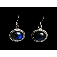 Bijoux indiens - Boucles d'Oreilles indiennes Labradorite