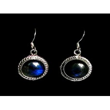 Indian silver jewellery - Earrings spectrolite Indian Indian silver jewellery - Earrings spectrolite Indian