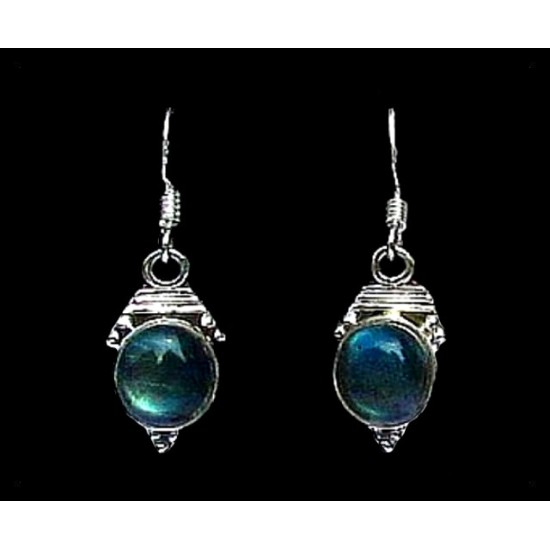 Indian silver jewellery - Earrings spectrolite Indian,Indian Earrings