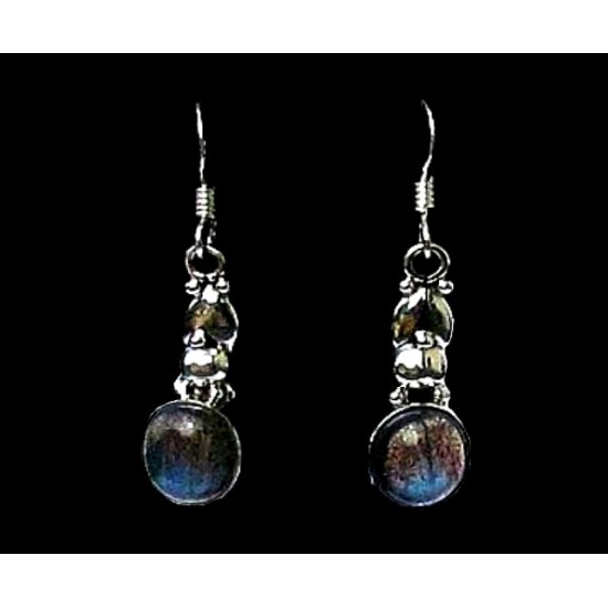 Bijoux indiens - Boucles d Oreilles indiennes Labradorite,Boucles d Oreilles indiennes