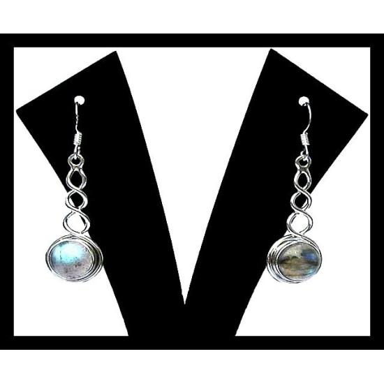 Bijoux indiens - Boucles d Oreilles indiennes Labradorite,Boucles d Oreilles indiennes