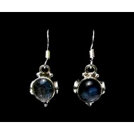 Indian silver jewellery - Earrings spectrolite Indian