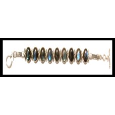 Bracelet indien argent Labradorite - Bijoux indiens Bracelet indien argent Labradorite - Bijoux indiens