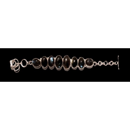 Bracelet indien argent Labradorite - Bijoux indiens,Bracelets indiens