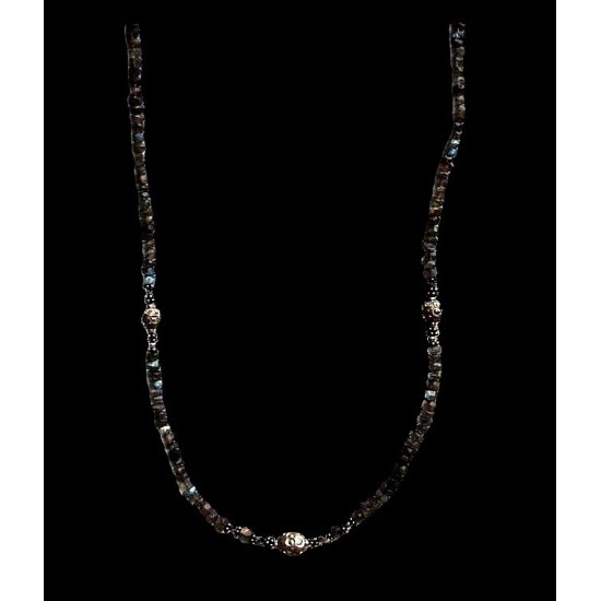 Indian silver jewelry - Creation Spectrolite Necklace,Indian Necklaces