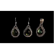 Parure indienne argent Labradorite - Bijoux indiens Parure indienne argent Labradorite - Bijoux indiens