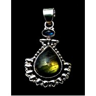 Spectrolite Indian Silver Pendant - Indian Jewelry