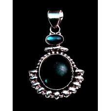 Pendentif indien argent Labradorite - Bijoux indiens Pendentif indien argent Labradorite - Bijoux indiens