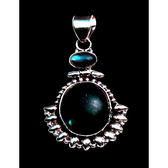 Indian silver jewellery - Spectrolite Indian Pendant,Indian Pendants