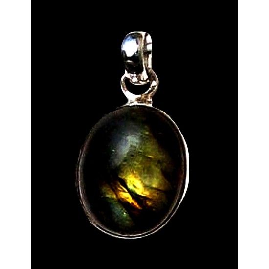 Pendentif indien argent Labradorite - Bijoux indiens,Pendentifs indiens