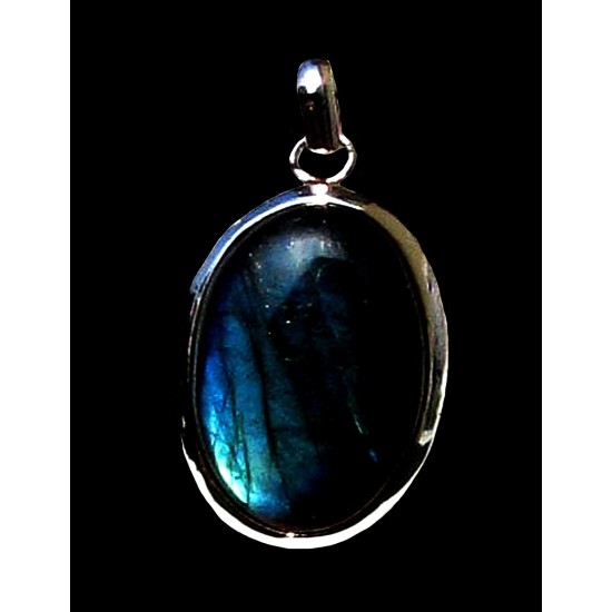 Pendentif indien argent Labradorite - Bijoux indiens,Pendentifs indiens