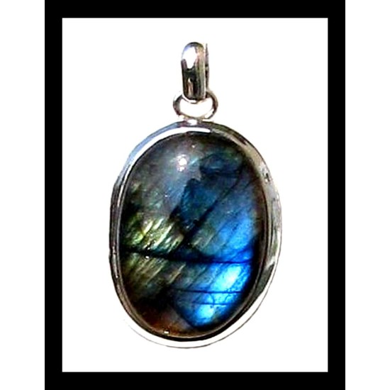 Pendentif indien argent Labradorite - Bijoux inde,Pendentifs indiens