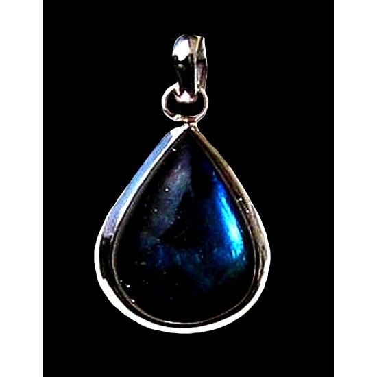 Pendentif indien argent Labradorite - Bijoux indiens,Pendentifs indiens