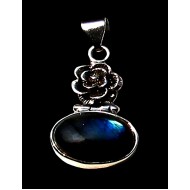 Spectrolite Indian Silver Pendant - Indian Jewelry