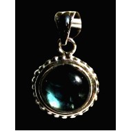 Spectrolite Indian Silver Pendant - Indian Jewelry