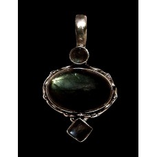 Pendentif indien argent Labradorite - Bijoux indiens Pendentif indien argent Labradorite - Bijoux indiens