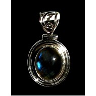 Pendentif indien argent Labradorite - Bijoux indiens