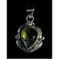 Spectrolite Indian Silver Pendant - Indian Jewelry