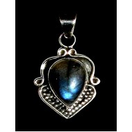 Spectrolite Indian Silver Pendant - Indian Jewelry