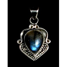 Pendentif indien argent Labradorite - Bijoux indiens Pendentif indien argent Labradorite - Bijoux indiens