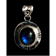 Pendentif indien argent Labradorite - Bijoux indiens