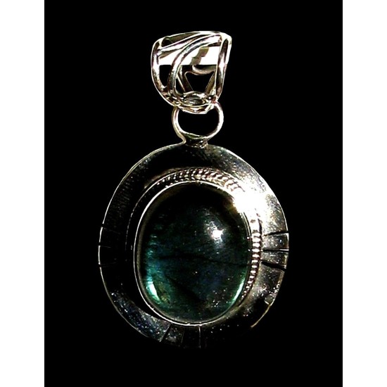 Pendentif indien argent Labradorite - Bijoux inde,Pendentifs indiens