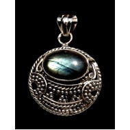 Pendentif indien argent Labradorite - Bijoux indiens