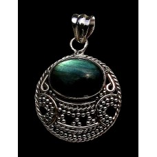 Pendentif indien argent Labradorite - Bijoux indiens Pendentif indien argent Labradorite - Bijoux indiens