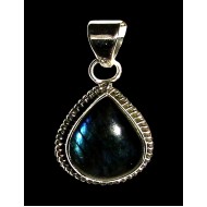 Spectrolite Indian Silver Pendant - Indian Jewelry