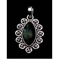 Spectrolite Indian Silver Pendant - Indian Jewelry