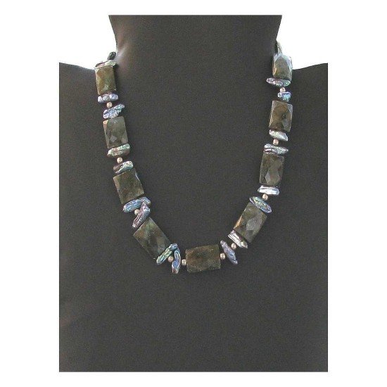 Indian silver - Creation Spectrolite Necklace,Indian Necklaces