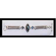 Indian silver jewellery - Indian Spectrolite Bracelet