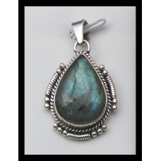 Pendentif indien argent Labradorite - Bijoux indiens Pendentif indien argent Labradorite - Bijoux indiens