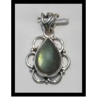 Spectrolite Indian Silver Pendant - Indian Jewelry