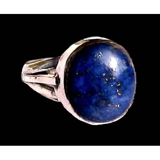 Bague argent Lapis Lazuli - Bijoux Inde - Bijoux indiens,Bagues hommes avec Pierre