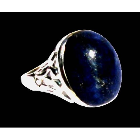 Indian silver jewellery - Indian Lapis Lazuli Ring,Silver mens rings