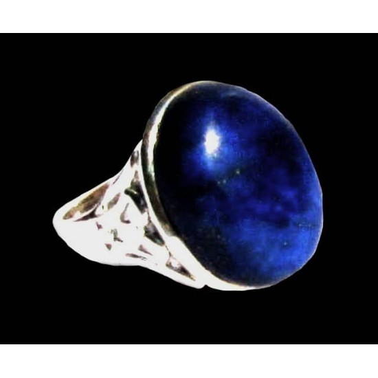 Indian silver jewellery - Indian Lapis Lazuli Ring,Silver mens rings